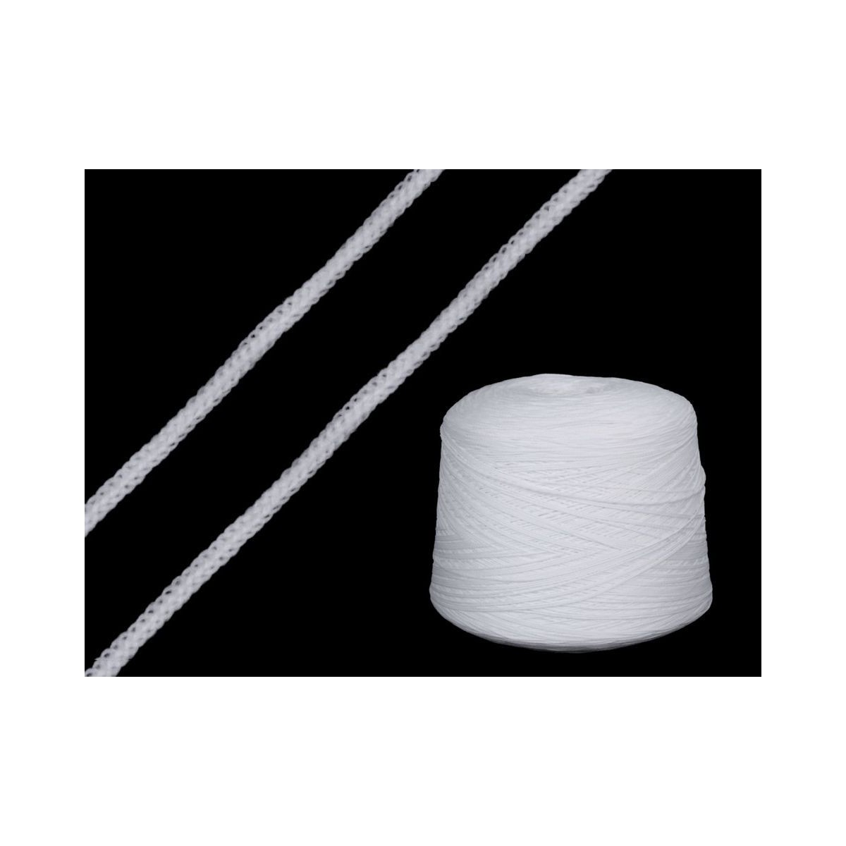 Cordón elástico elástico de cordón elástico de color blanco elástico extensible 10 m x 6 mm Artibetter 